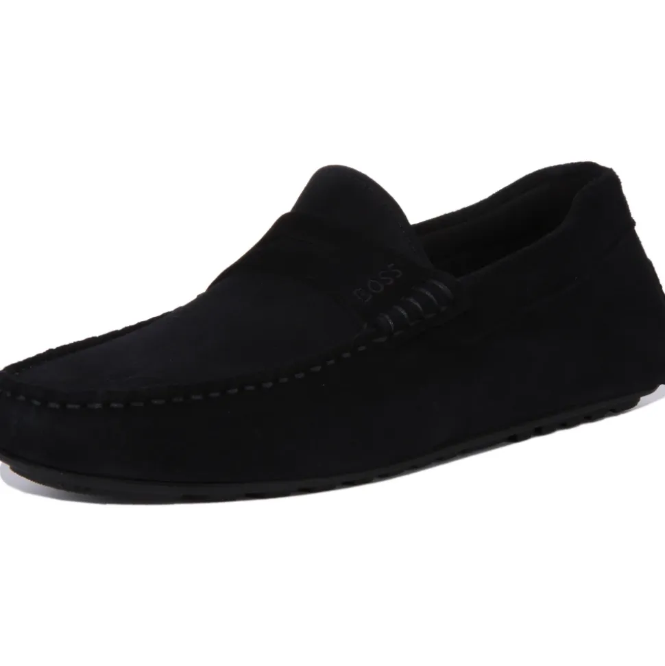 Classic Dark Blue Driving Moccasins for Men