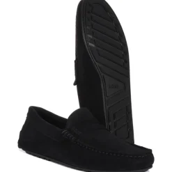 Classic Dark Blue Driving Moccasins for Men