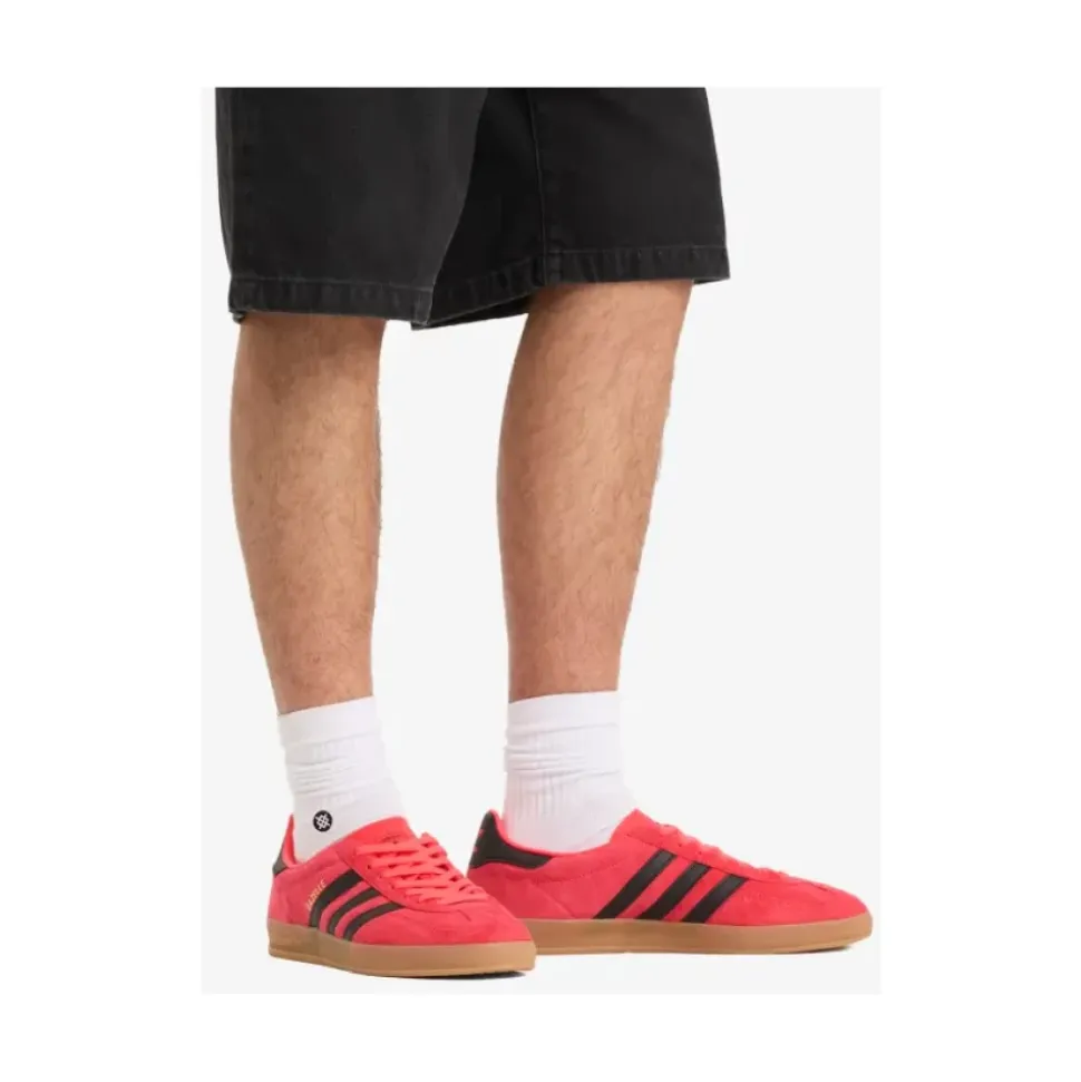Classic Gazelle Indoor Sneakers Red Black Gold