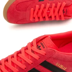 Classic Gazelle Indoor Sneakers Red Black Gold