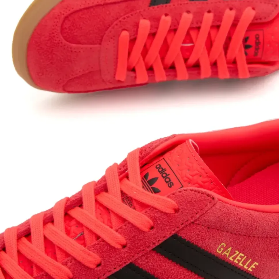 Classic Gazelle Indoor Sneakers Red Black Gold