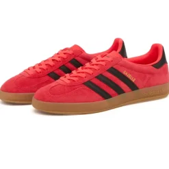 Classic Gazelle Indoor Sneakers Red Black Gold
