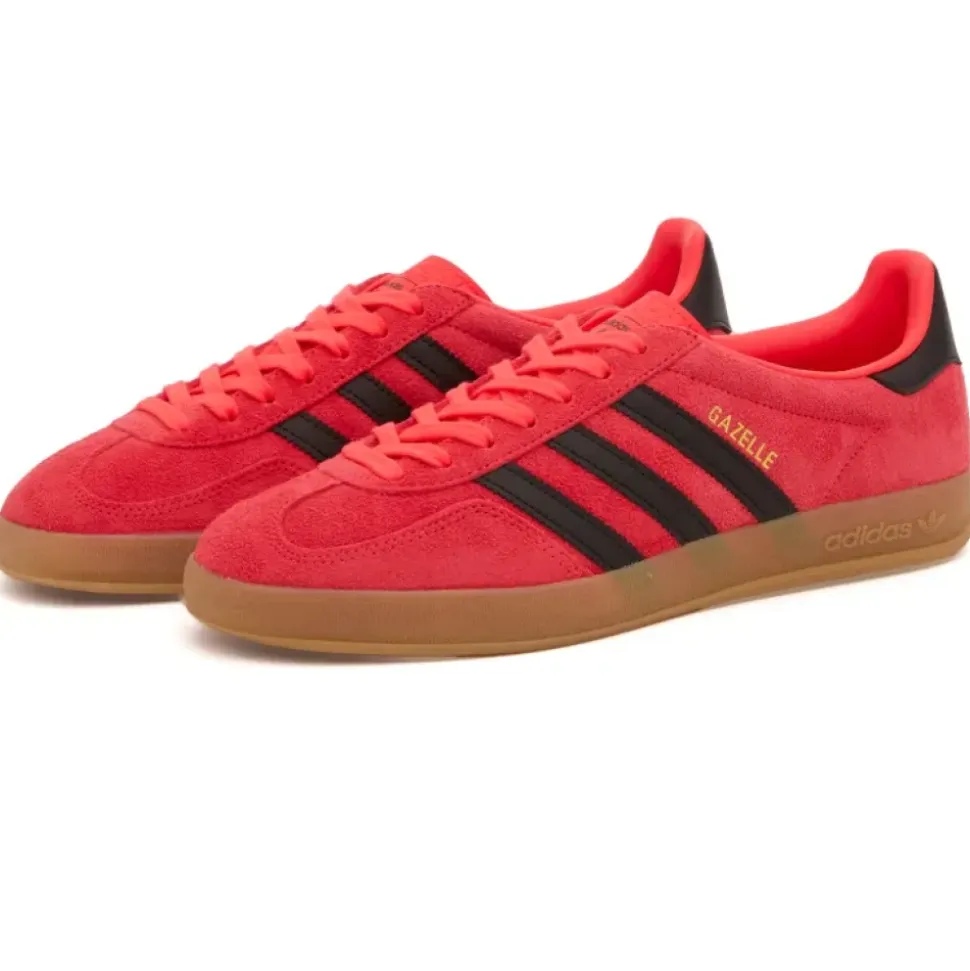 Classic Gazelle Indoor Sneakers Red Black Gold