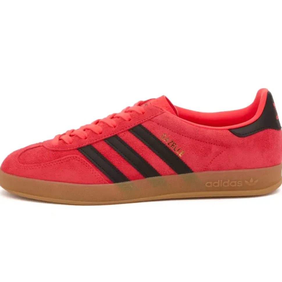 Classic Gazelle Indoor Sneakers Red Black Gold