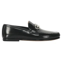 Classic Leather Loafers with Horsebit Detail