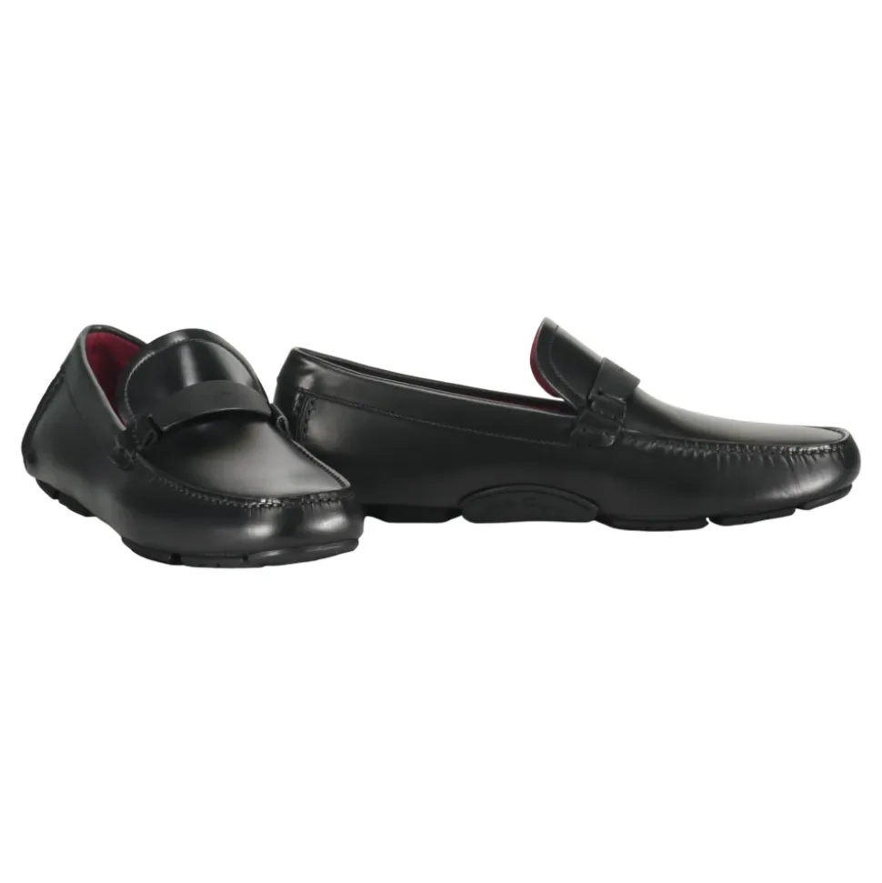 Classic Leather Loafers with Logo Detail