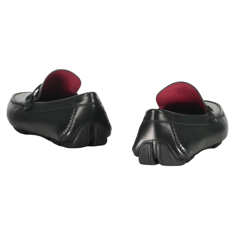 Classic Leather Loafers with Logo Detail
