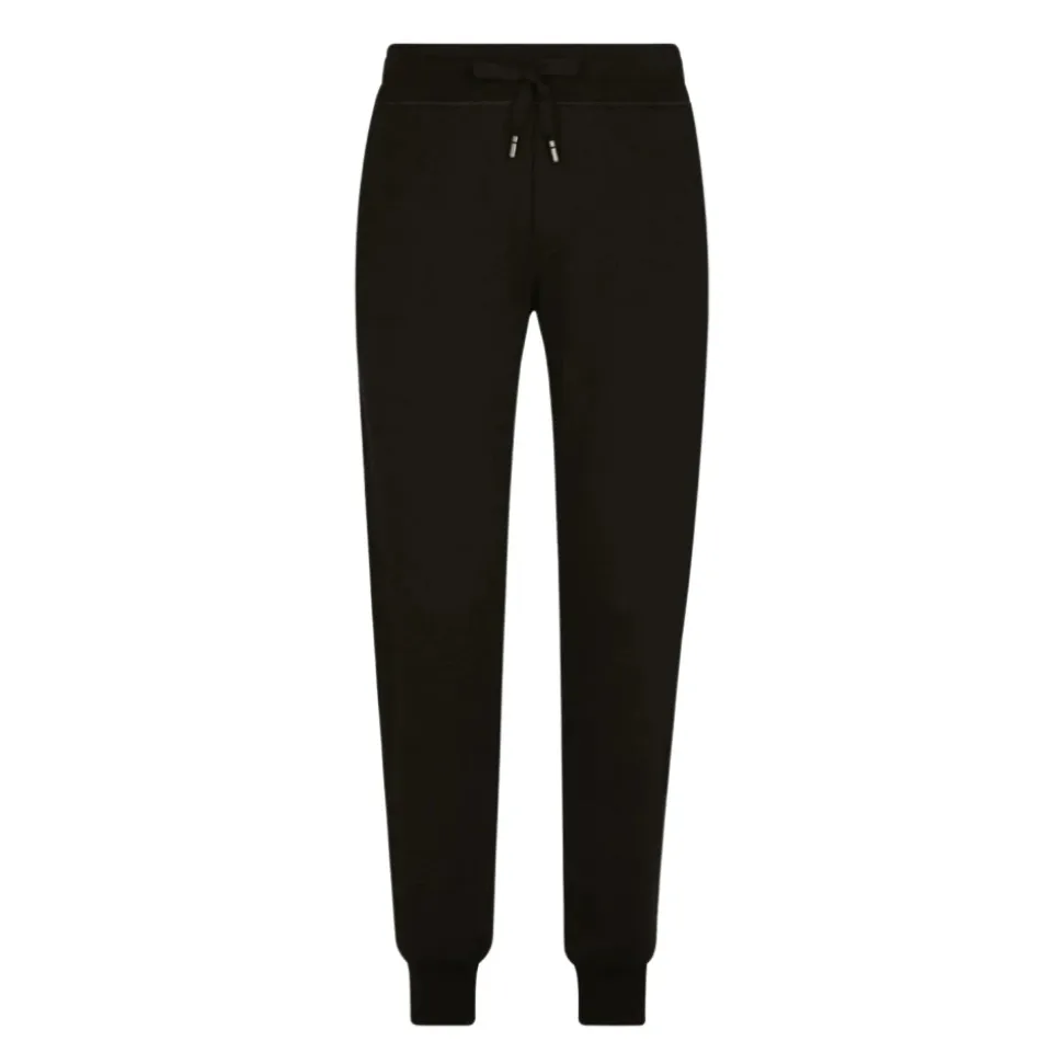 Classic Logo Track Pants Black Cotton