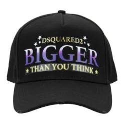 Contrast Print Baseball Cap with Buckle