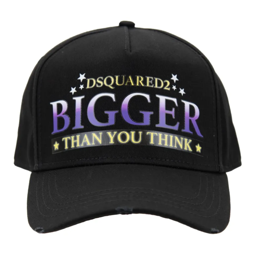 Contrast Print Baseball Cap with Buckle