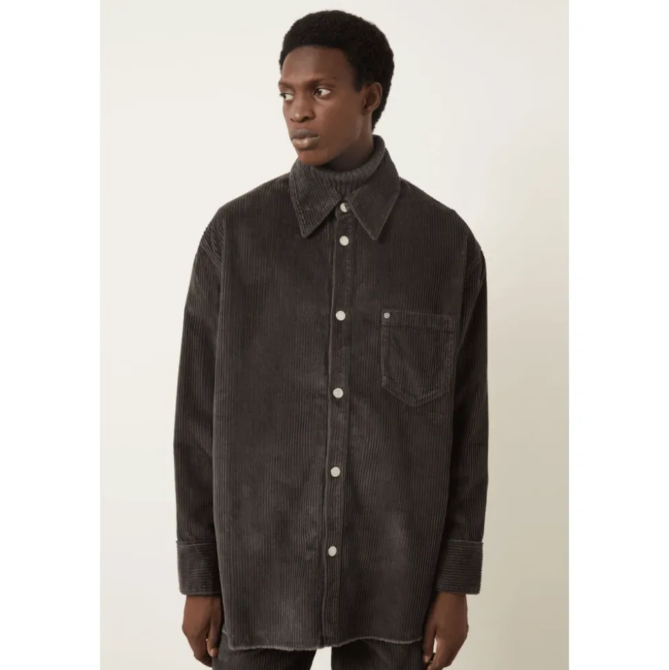 Corduroy Side-Slit Overshirt