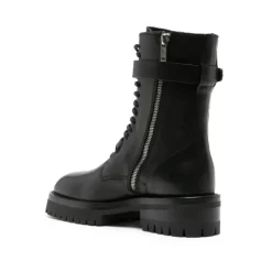 Core Black Combat Boots with Buckle