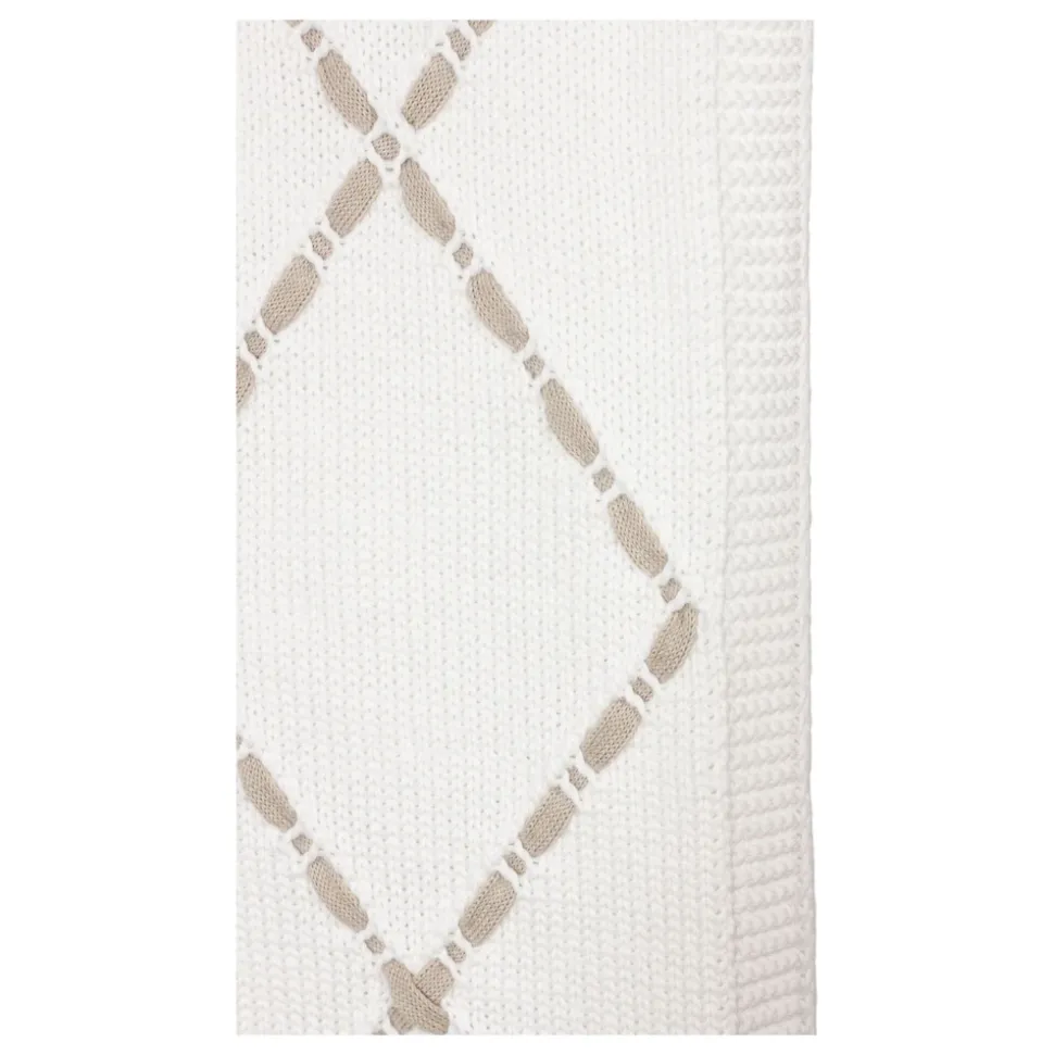 Cotton Blanket with Diamond Pattern
