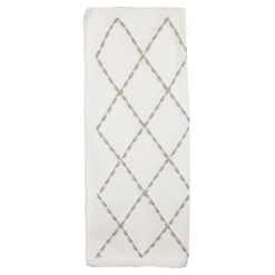 Cotton Blanket with Diamond Pattern