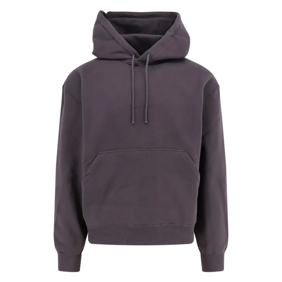 Cotton Hooded Sweater Grey