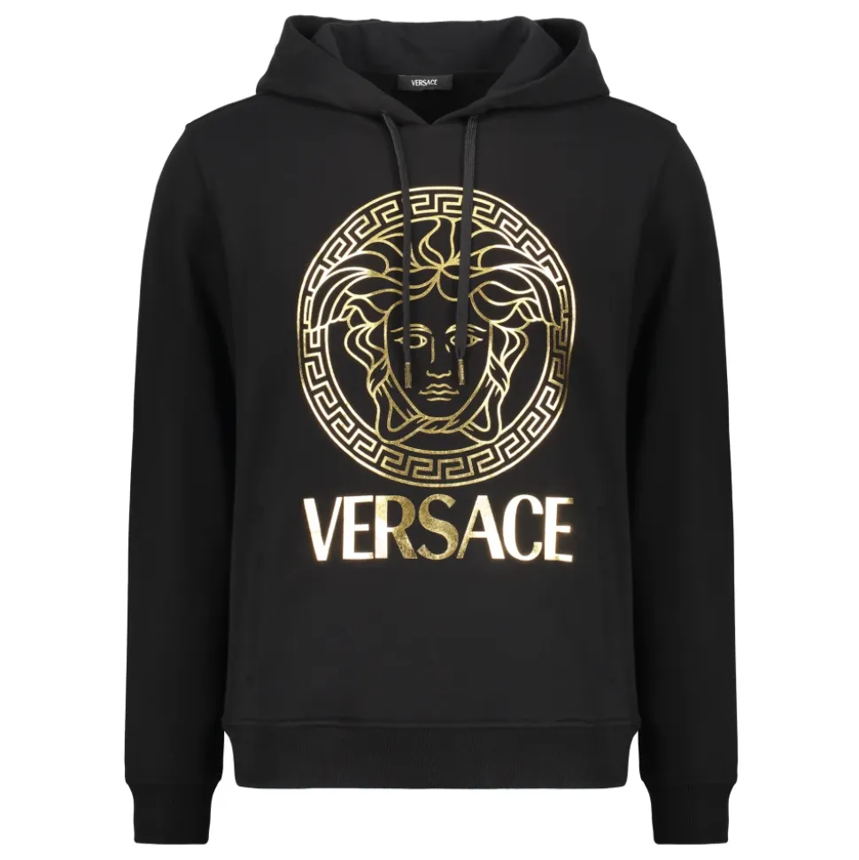 Cotton Hoodie with Front Logo Print