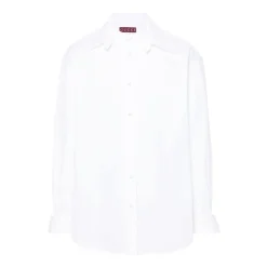 Cotton Poplin Shirt with Gucci Detail