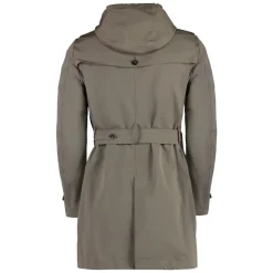 Cotton Trench Coat with Removable Hood