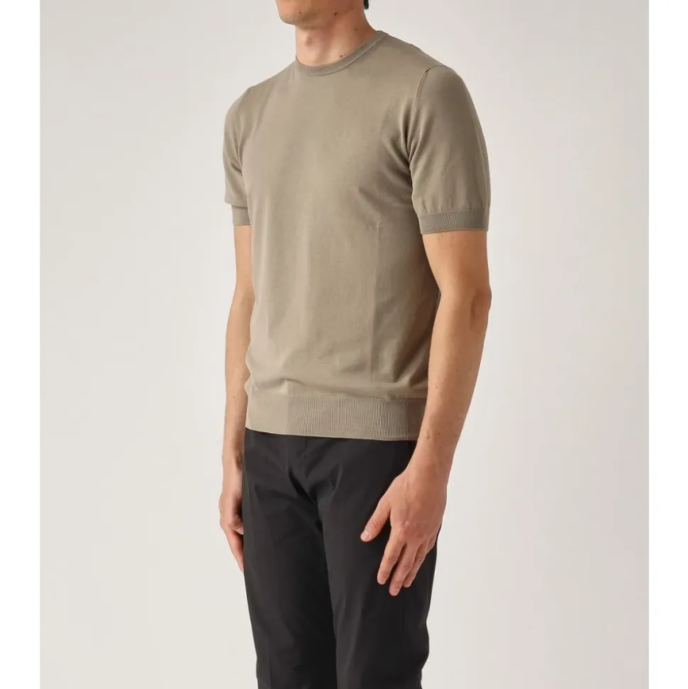 Crew-neck Knit T-shirt
