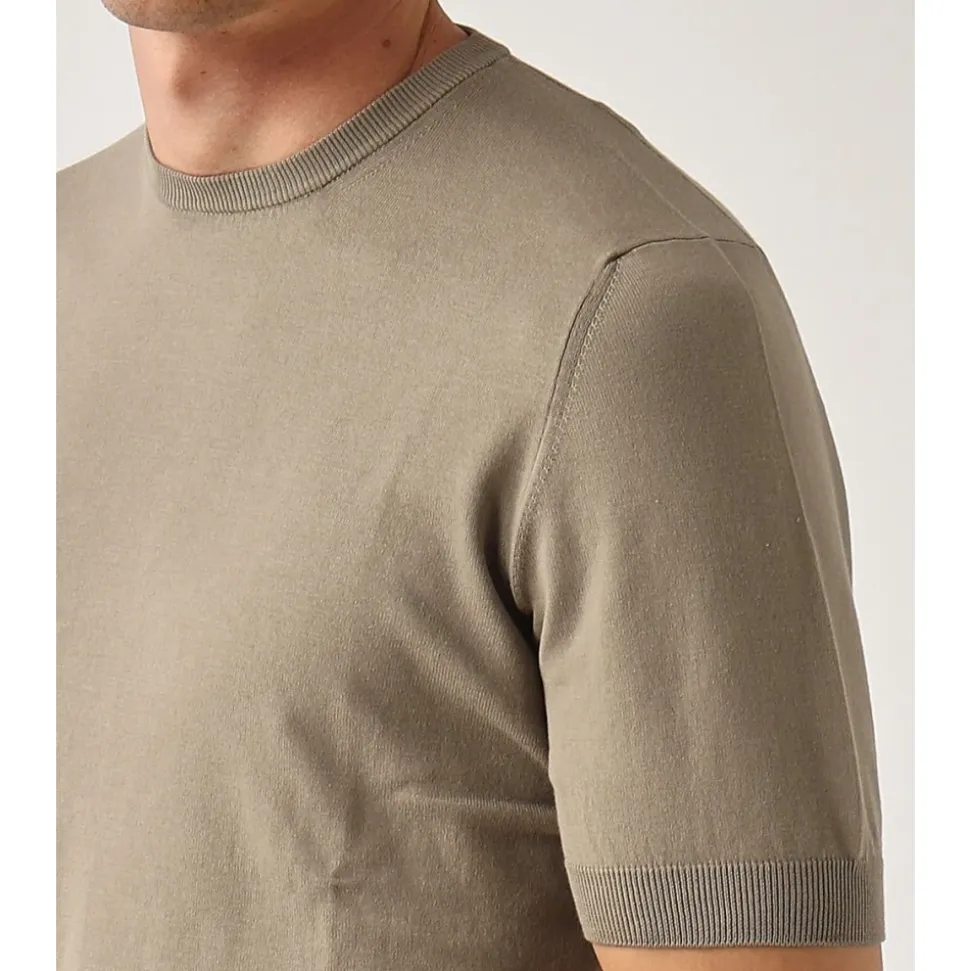 Crew-neck Knit T-shirt
