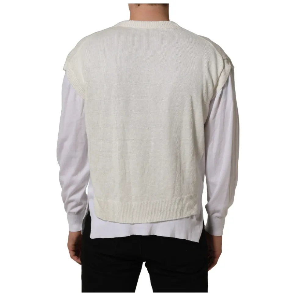 Crewneck Layered Pullover Sweater