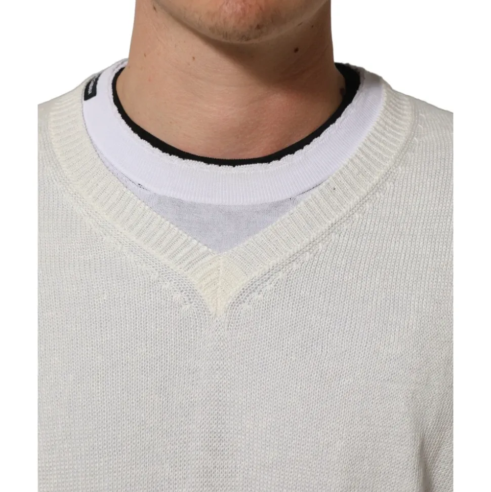 Crewneck Layered Pullover Sweater