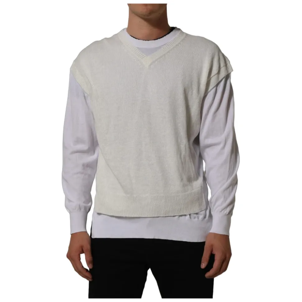 Crewneck Layered Pullover Sweater