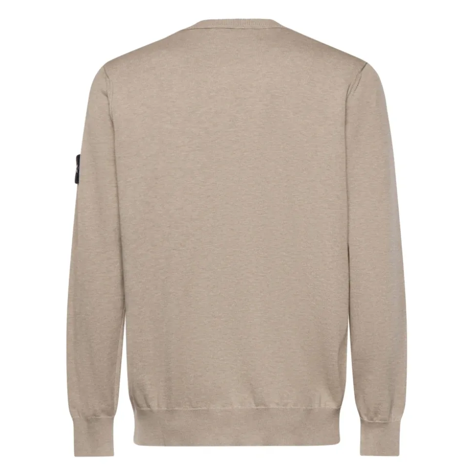 Crewneck Sweater with Rolled Edge Seams