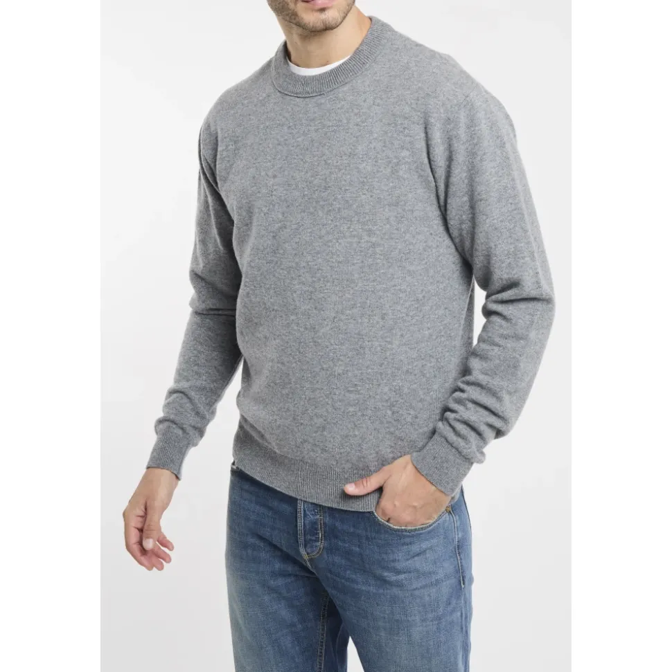 Crewneck Sweatshirt in Merino Wool and Cotton