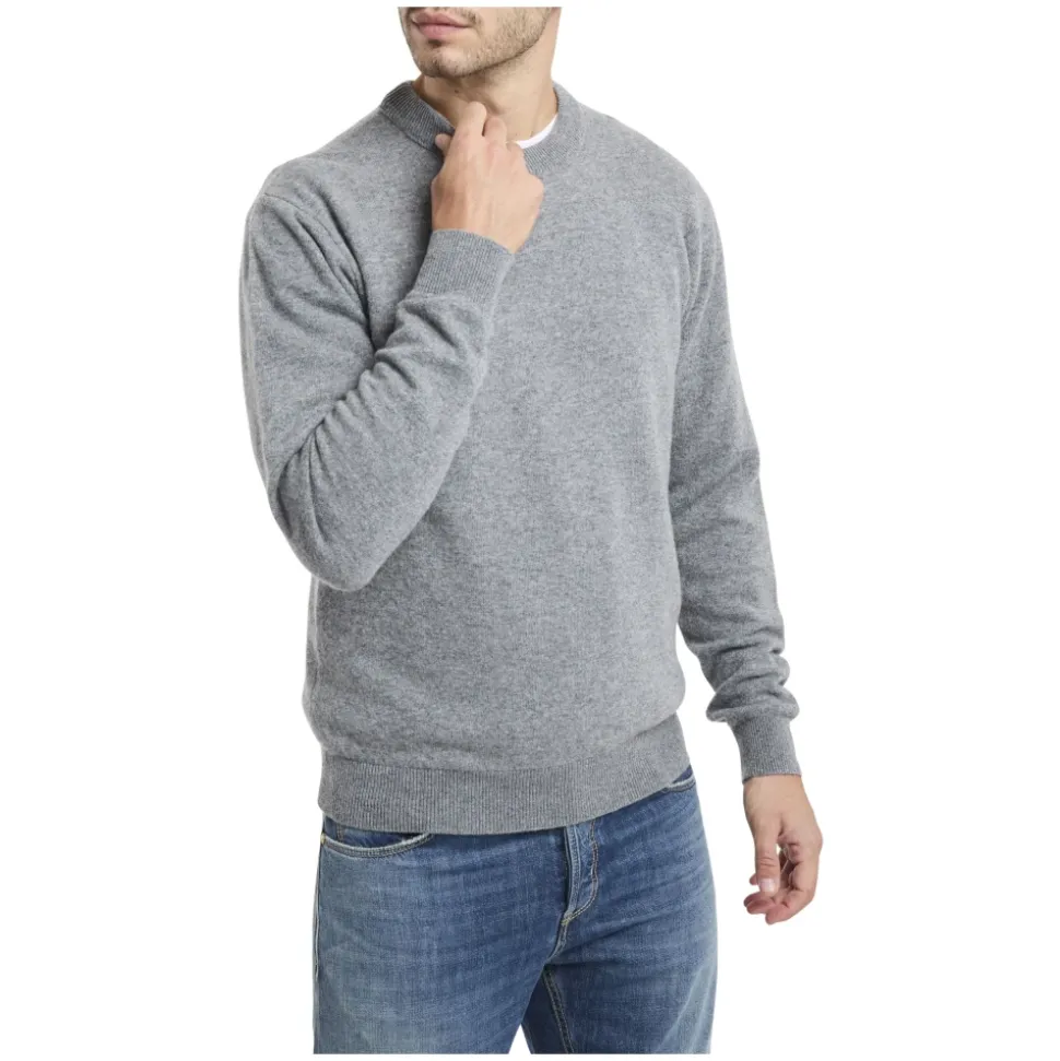 Crewneck Sweatshirt in Merino Wool and Cotton
