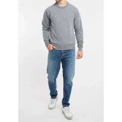 Crewneck Sweatshirt in Merino Wool and Cotton