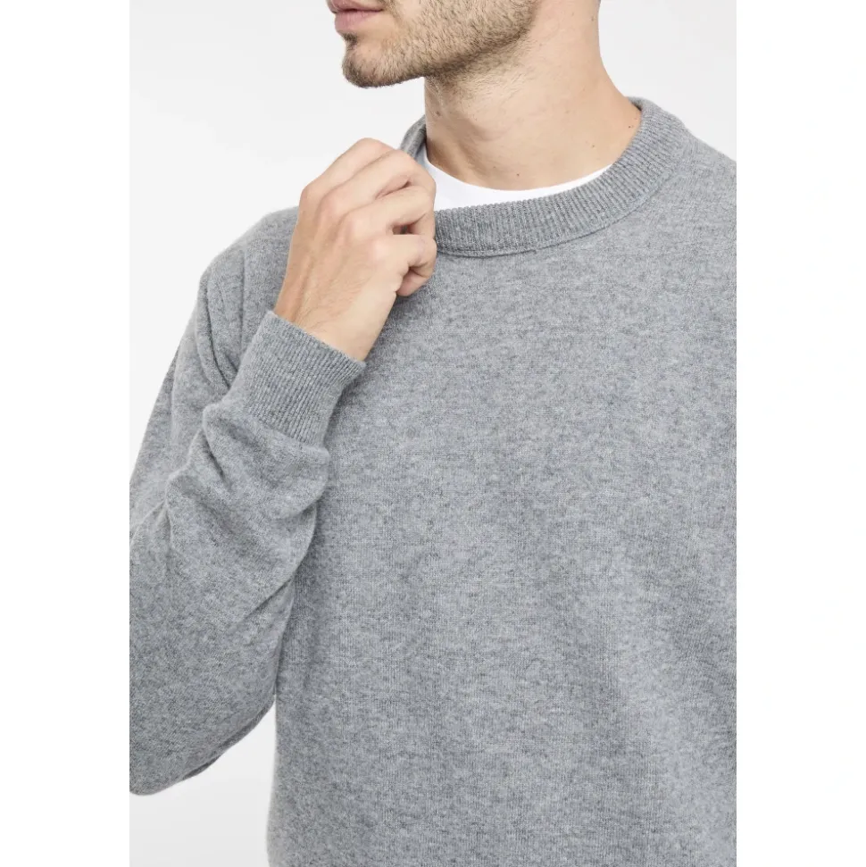 Crewneck Sweatshirt in Merino Wool and Cotton