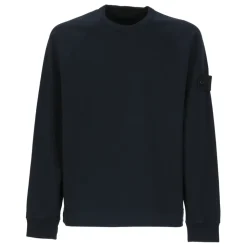 Crewneck Sweatshirt with Logo Patch