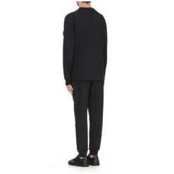 Crewneck Sweatshirt with Logo Patch