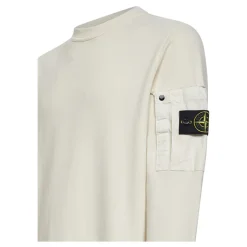 Crewneck Sweatshirt with Sleeve Pocket