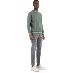 Crewneck sweatshirt with trims