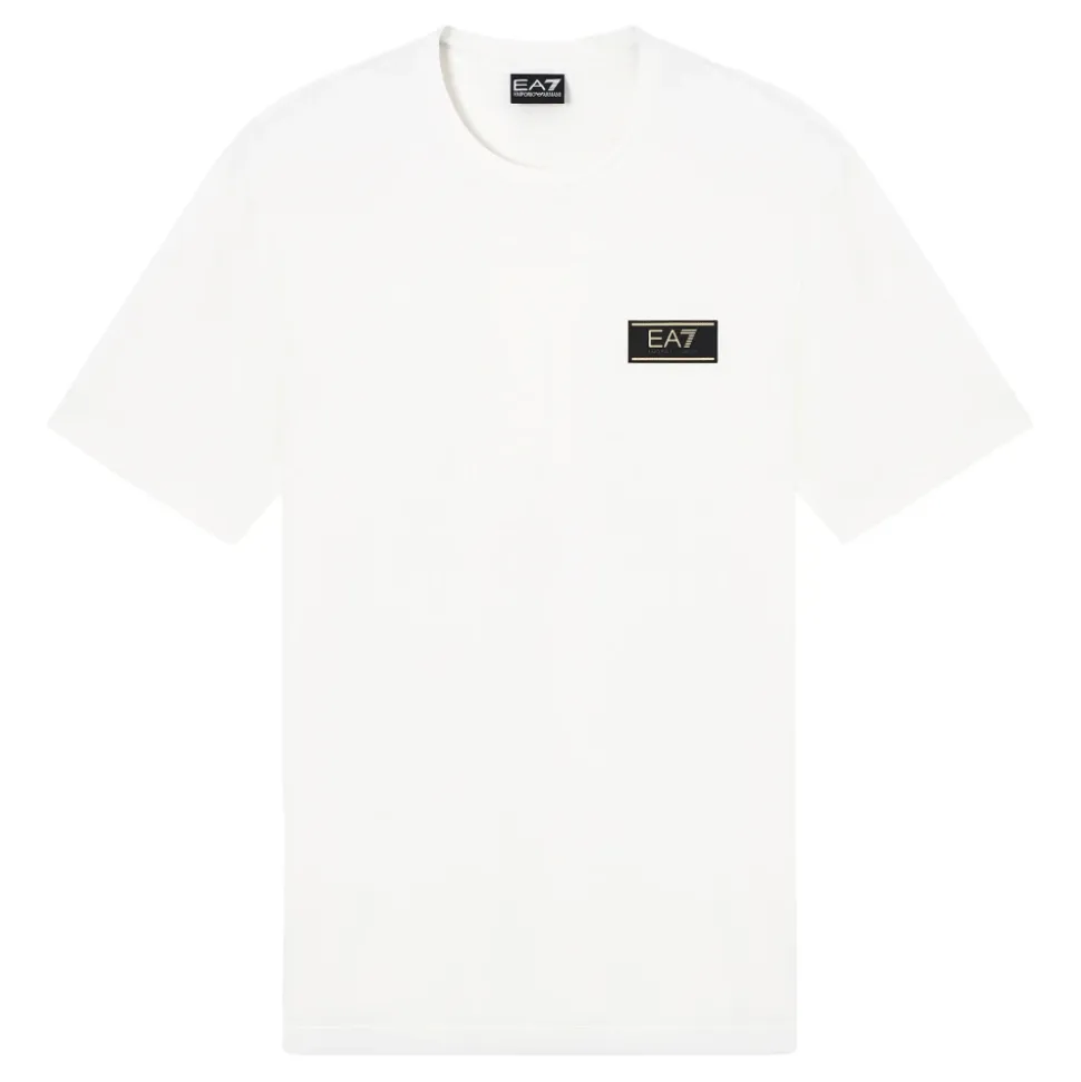 Crew-neck T-shirt with logo patch