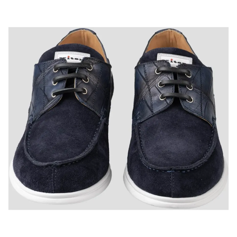 Crocodile Leather Suede Loafers