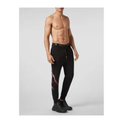 Crystal Logo Jogging Pants Black