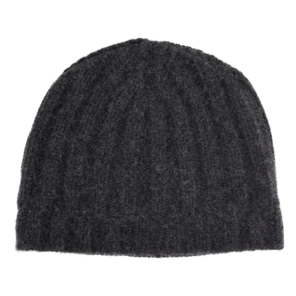 Cuffia a costine in puro cashmere