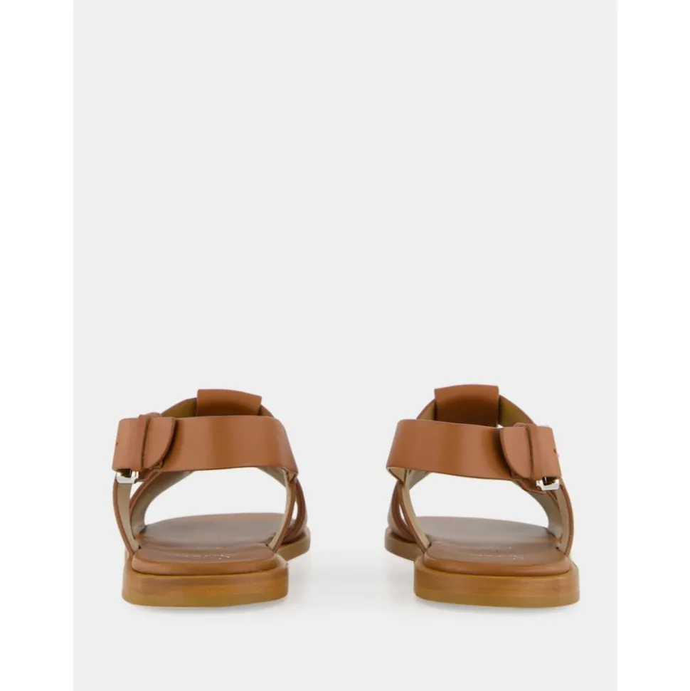 Cuoio Leather Sandals with Metal Detail