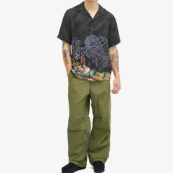 Cyber Skeleton Camp Collar Shirt