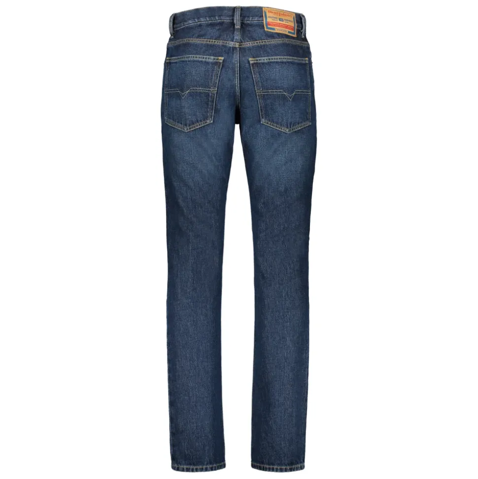 Dark Blue Straight High Waist Jeans