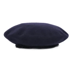 Dark Blue Wool Flat Cap Hat
