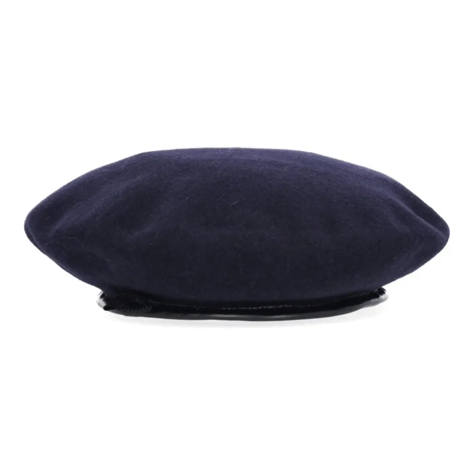 Dark Blue Wool Flat Cap Hat
