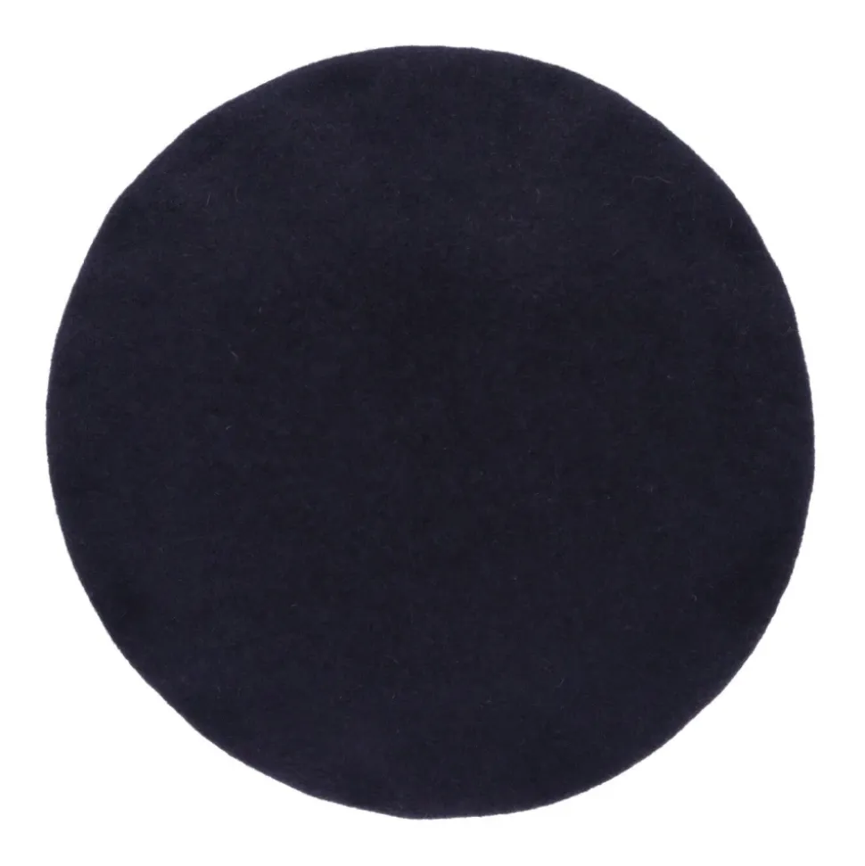 Dark Blue Wool Flat Cap Hat