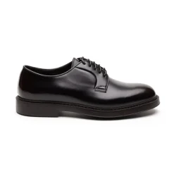 Dark Brown Flat Shoes Derby
