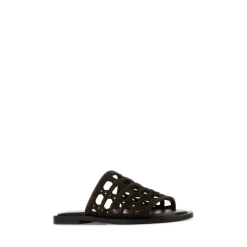 Dark Brown Suede Barbados Slippers
