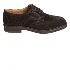 Dark Peat Leather Derby Shoes
