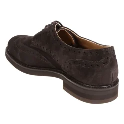 Dark Peat Leather Derby Shoes
